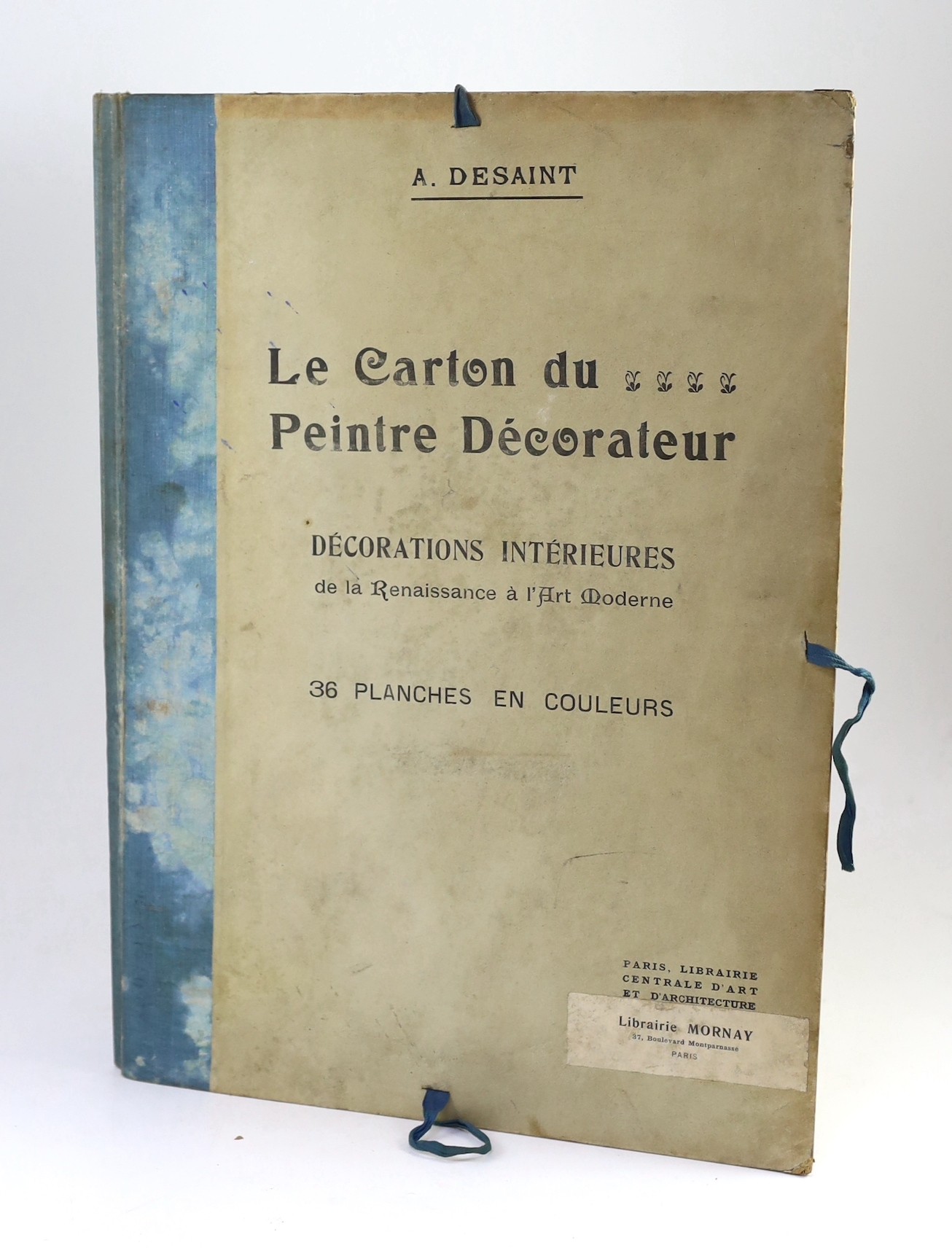 Desaint, A - La Carton du Peinture Decorateur, folio, quarter cloth with printed boards and silk ties, with 36 loose chromolithograph plates, Paris, [c.1900]